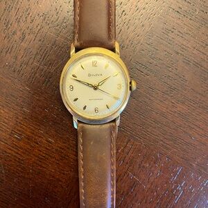1960’s Bulova 10k gold manual watch.